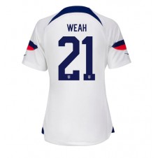 Forente Stater Timothy Weah #21 Hjemmedrakt Kvinner VM 2022 Kortermet